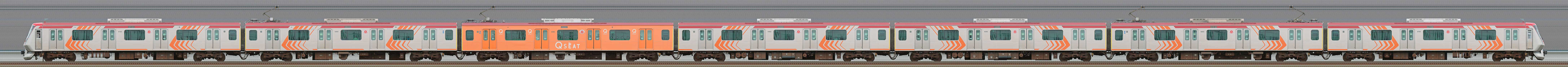 東急6000系6102編成「Q SEAT」(山側)の編成サイドビュー