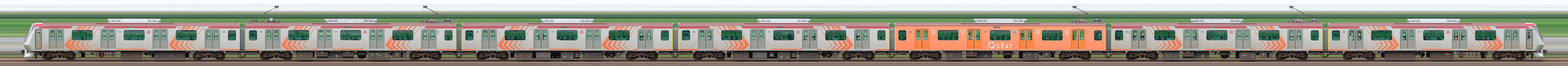 東急6000系6101編成「Q SEAT」(海側)の編成サイドビュー