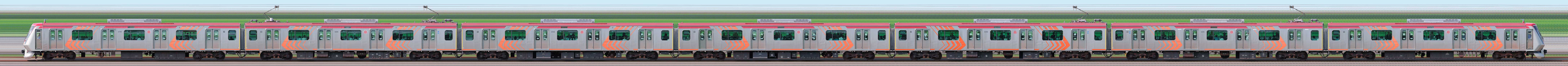 東急6000系6106編成(海側)の編成サイドビュー