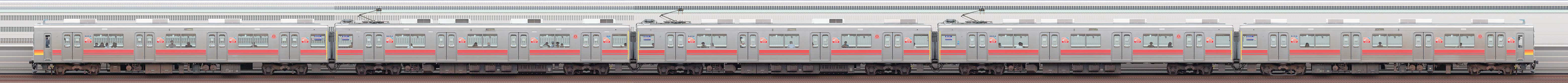東急9000系9004編成(山側)の編成サイドビュー