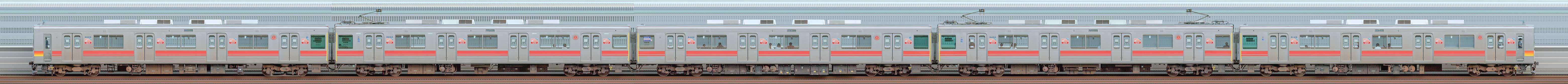 東急9020系9022編成(山側)の編成サイドビュー