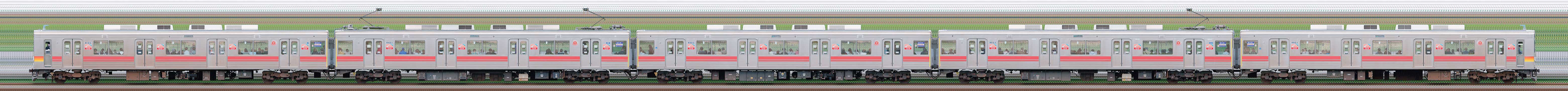 東急9020系9023編成(海側)の編成サイドビュー