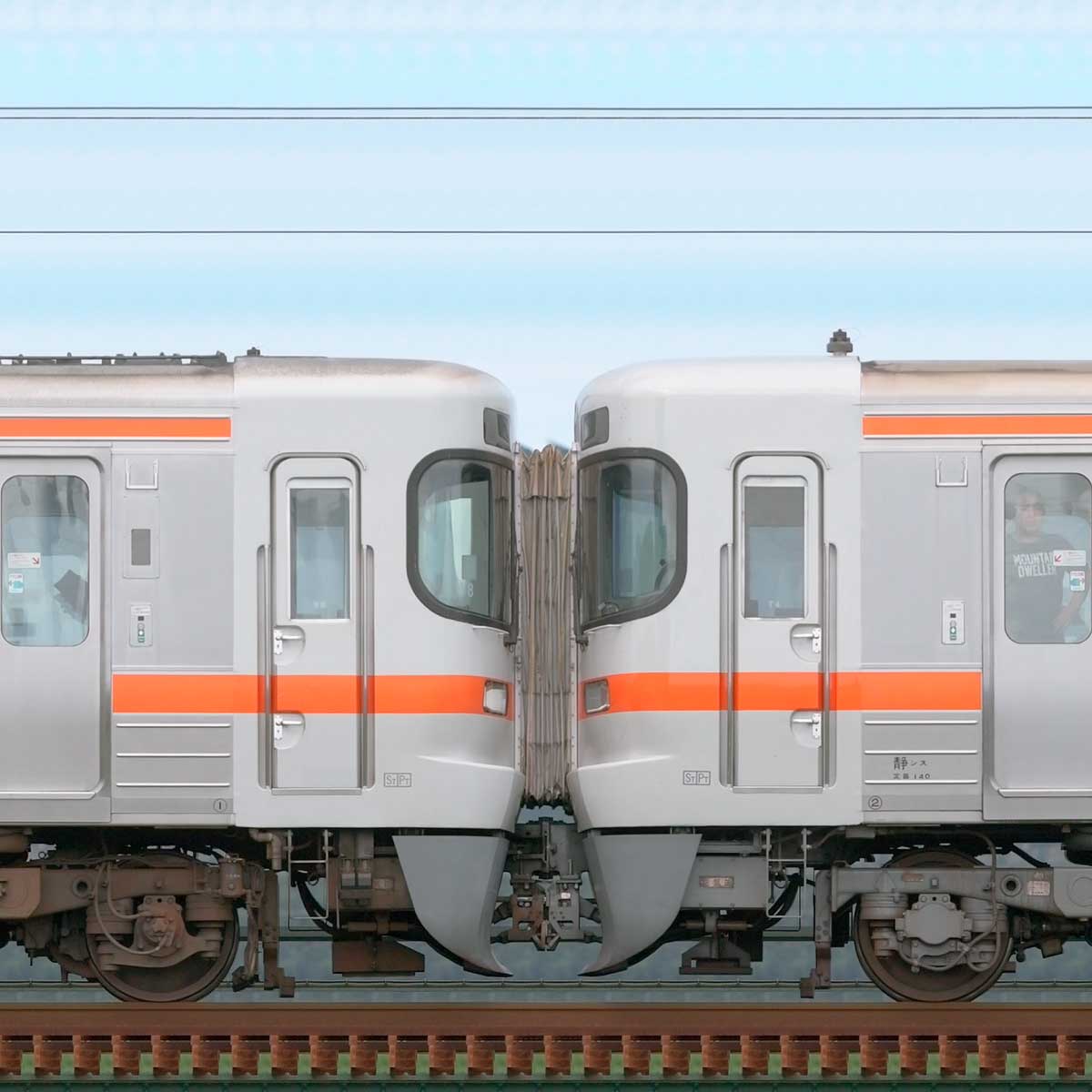 JR東海静岡車両区313系2300番台W8編成＋2500番台T4編成（海側