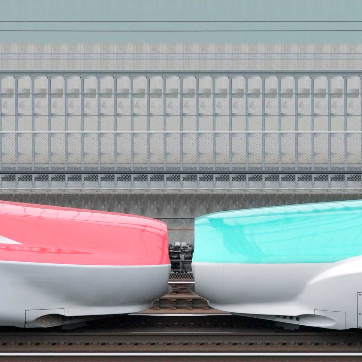 JR東日本E6系Z7編成＋JR北海道H5系H1編成（山側）｜RailFile.jp