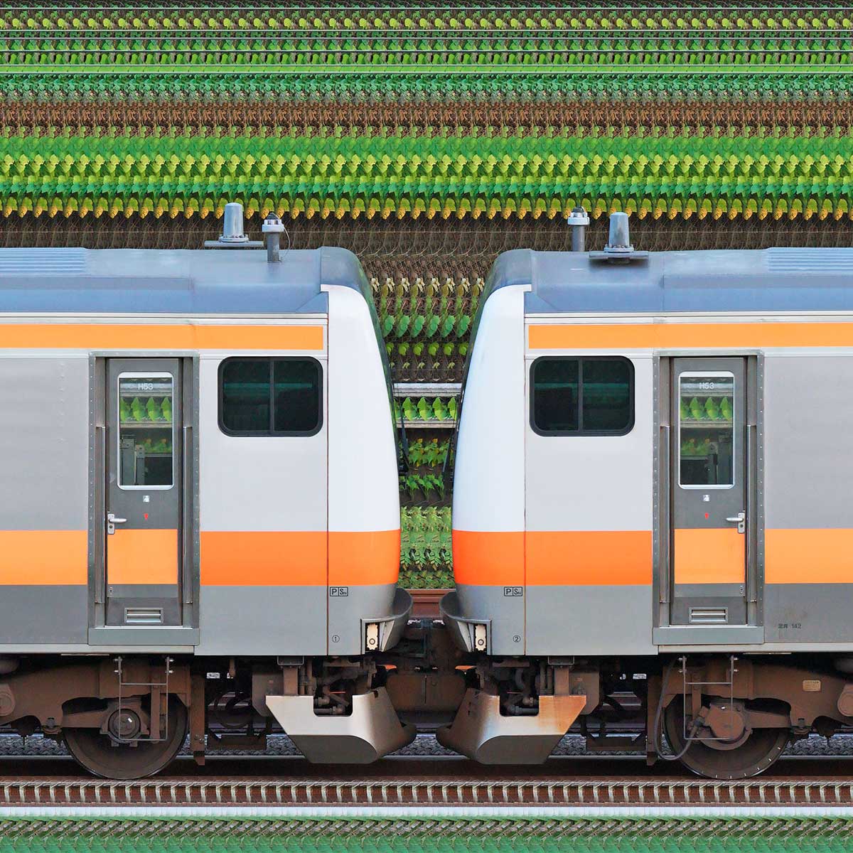 ヒロ　中央快速線　E233 JR東日本 中央快速線 E233系H57編成（グリーン車連結・12両編成試運転