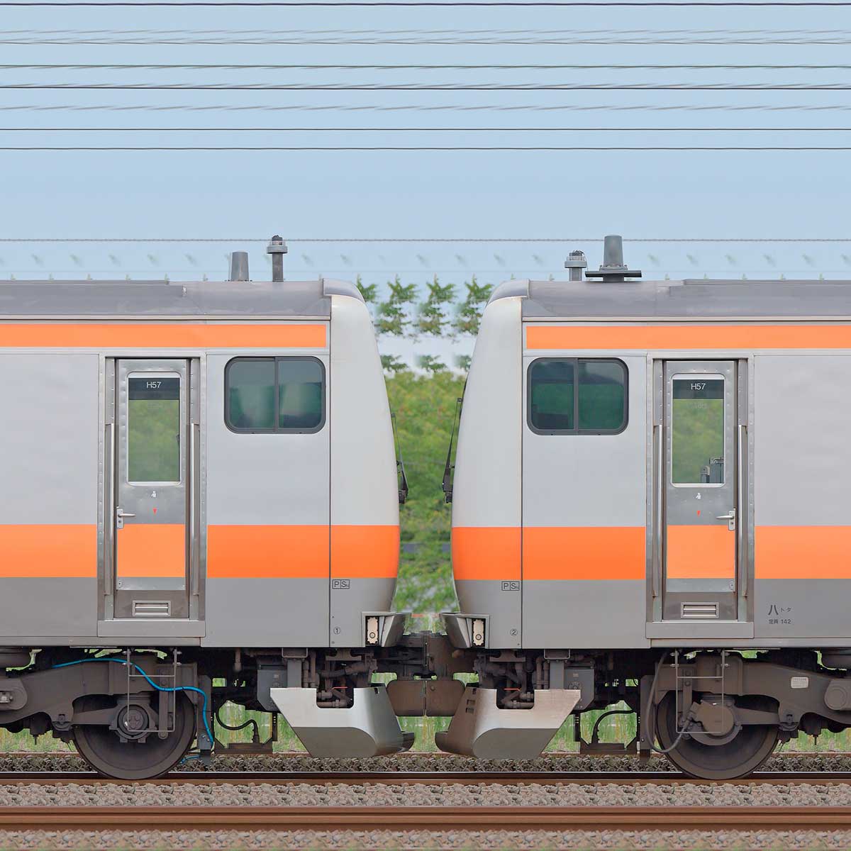 JR東日本 中央快速線 E233系H57編成（グリーン車連結・12両編成試運転