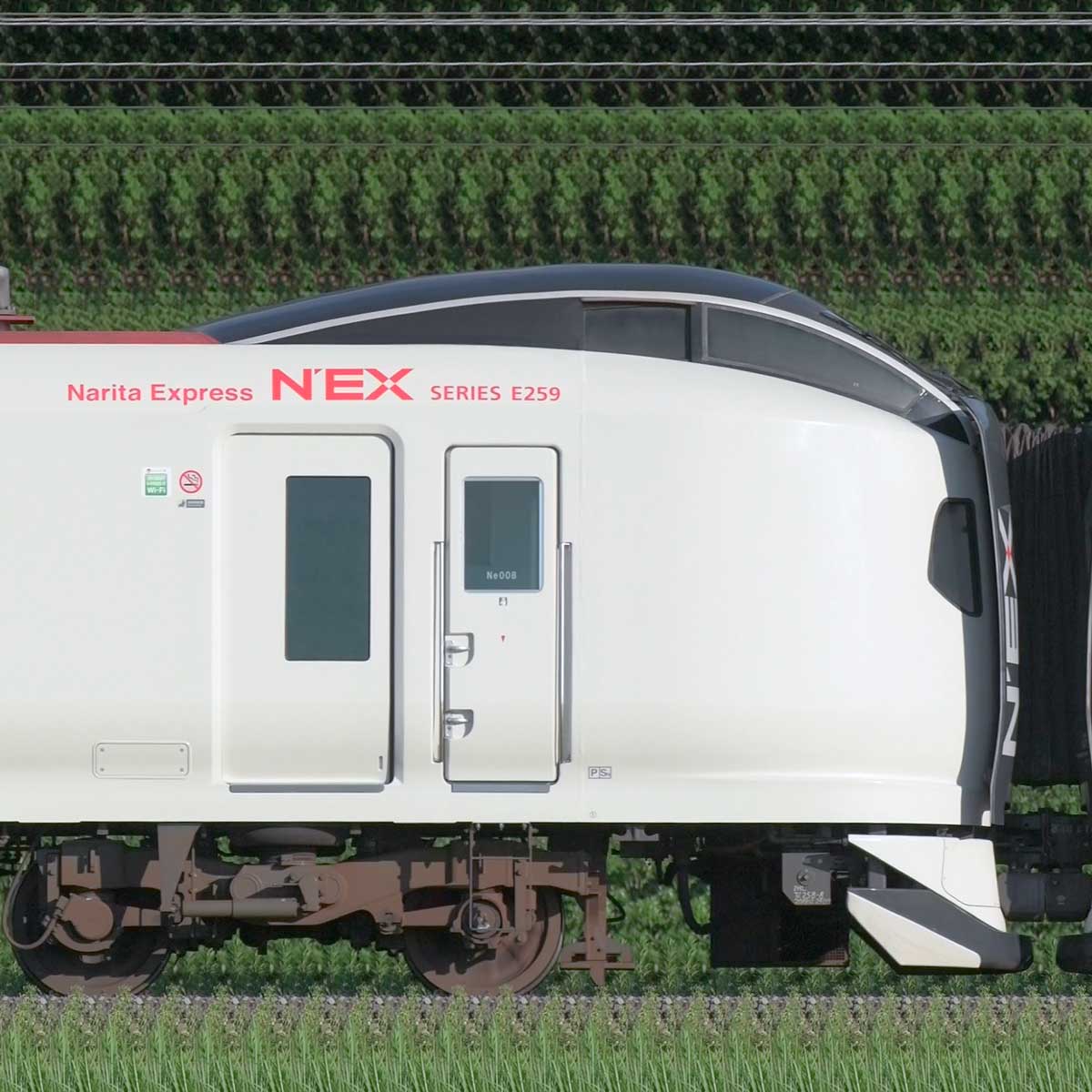 JR東日本E259系「成田エクスプレス」クハE258-8の側面写真