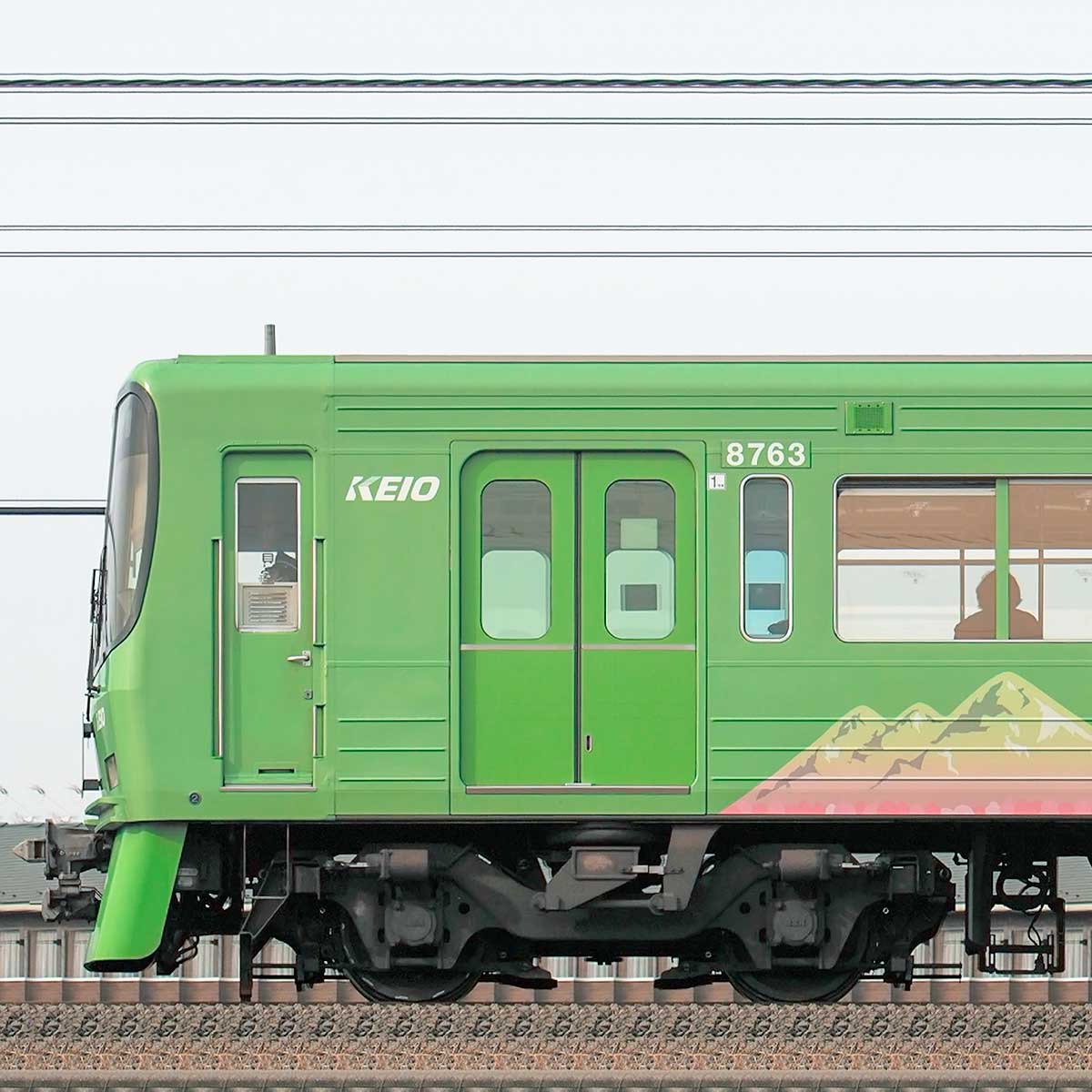 京王8000系8713編成「高尾山トレイン」（海側）｜RailFile.jp｜鉄道