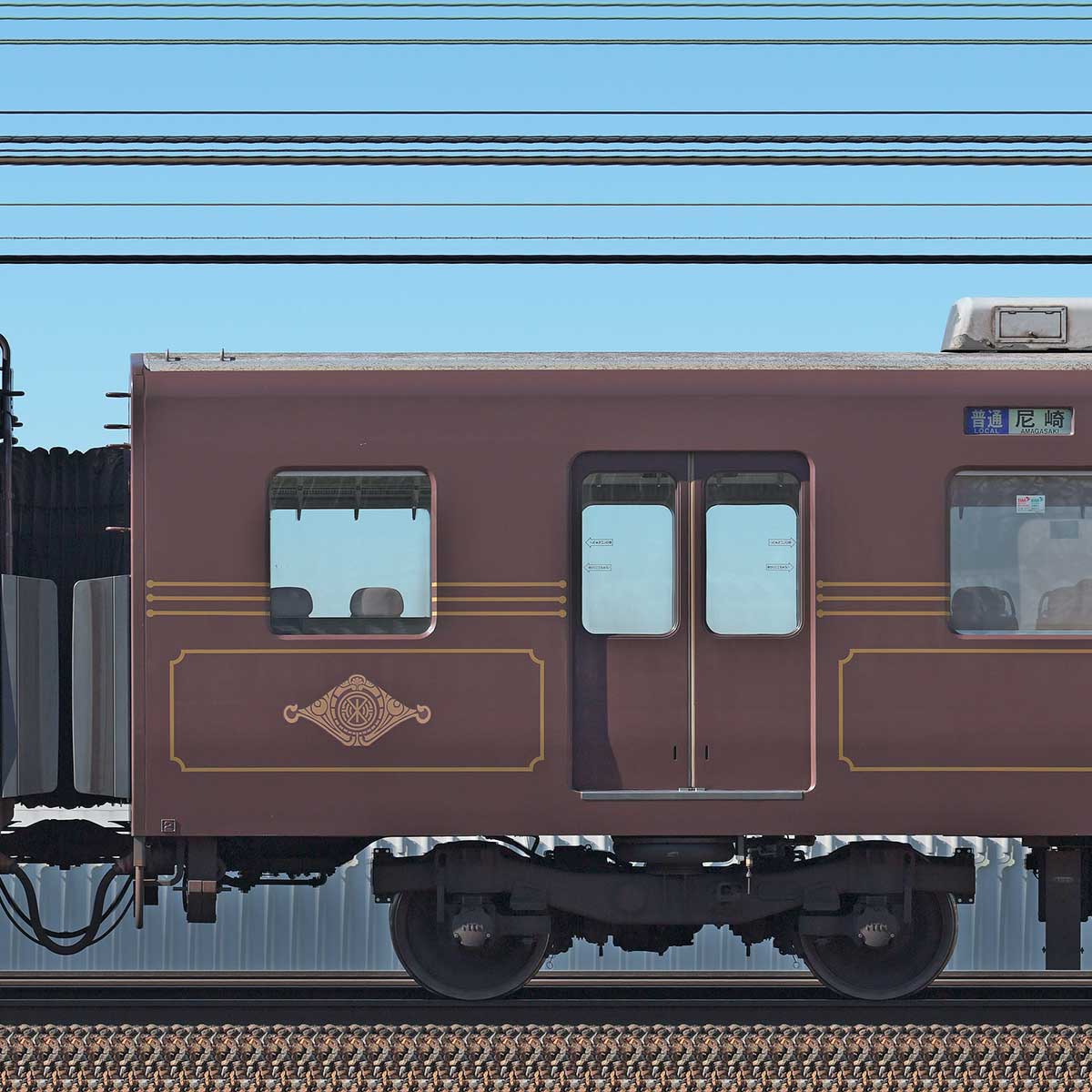 近鉄5800系「L/Cカー」サ5502（デボ1形塗装色）の側面写真