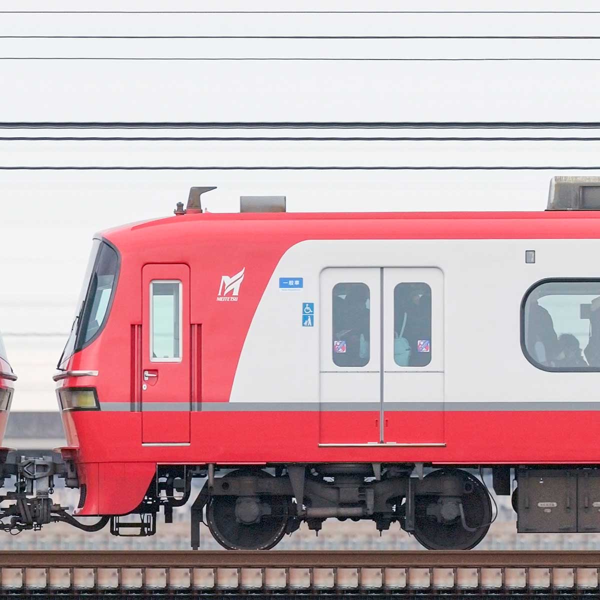 名鉄1800系（2次車）ク1808（リニューアル車）の側面写真｜RailFile.jp｜鉄道車両サイドビューの図鑑