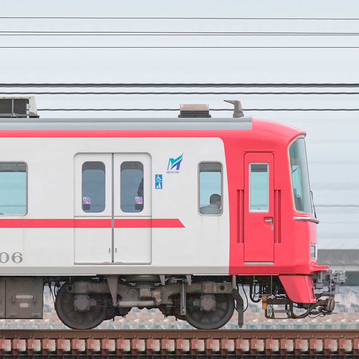 名鉄3100系（1次車）モ3206（新塗装）の側面写真｜RailFile.jp｜鉄道