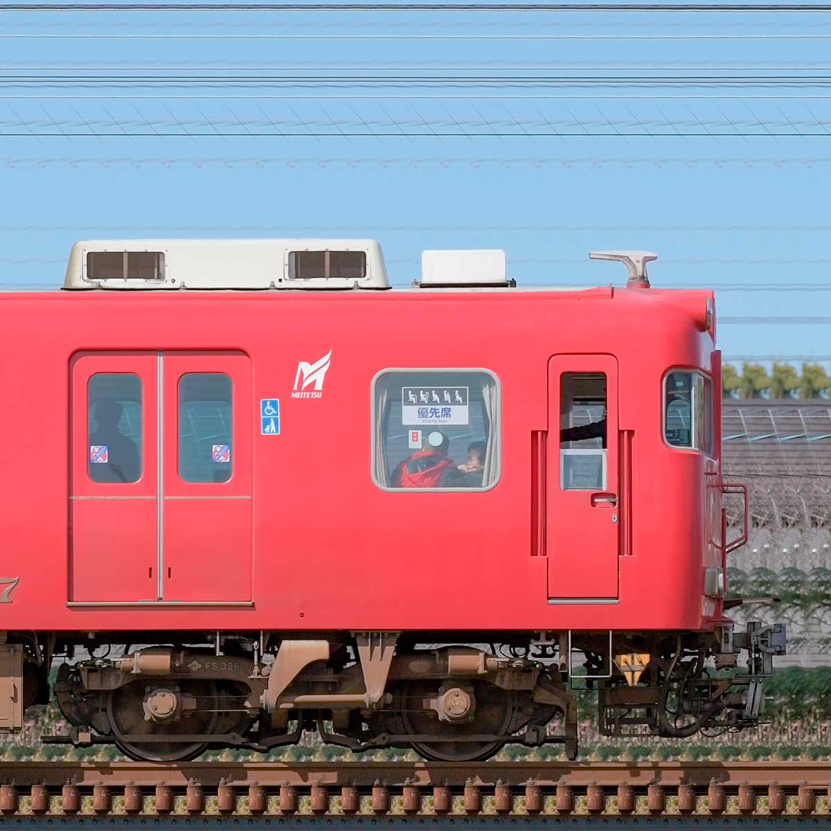 名鉄6000系（4次車）モ6217の側面写真｜RailFile.jp｜鉄道車両サイドビューの図鑑