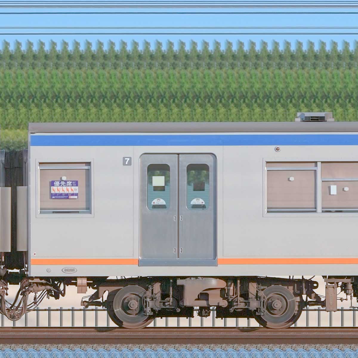 相鉄7000系モハ7353の側面写真｜RailFile.jp｜鉄道車両サイドビューの図鑑