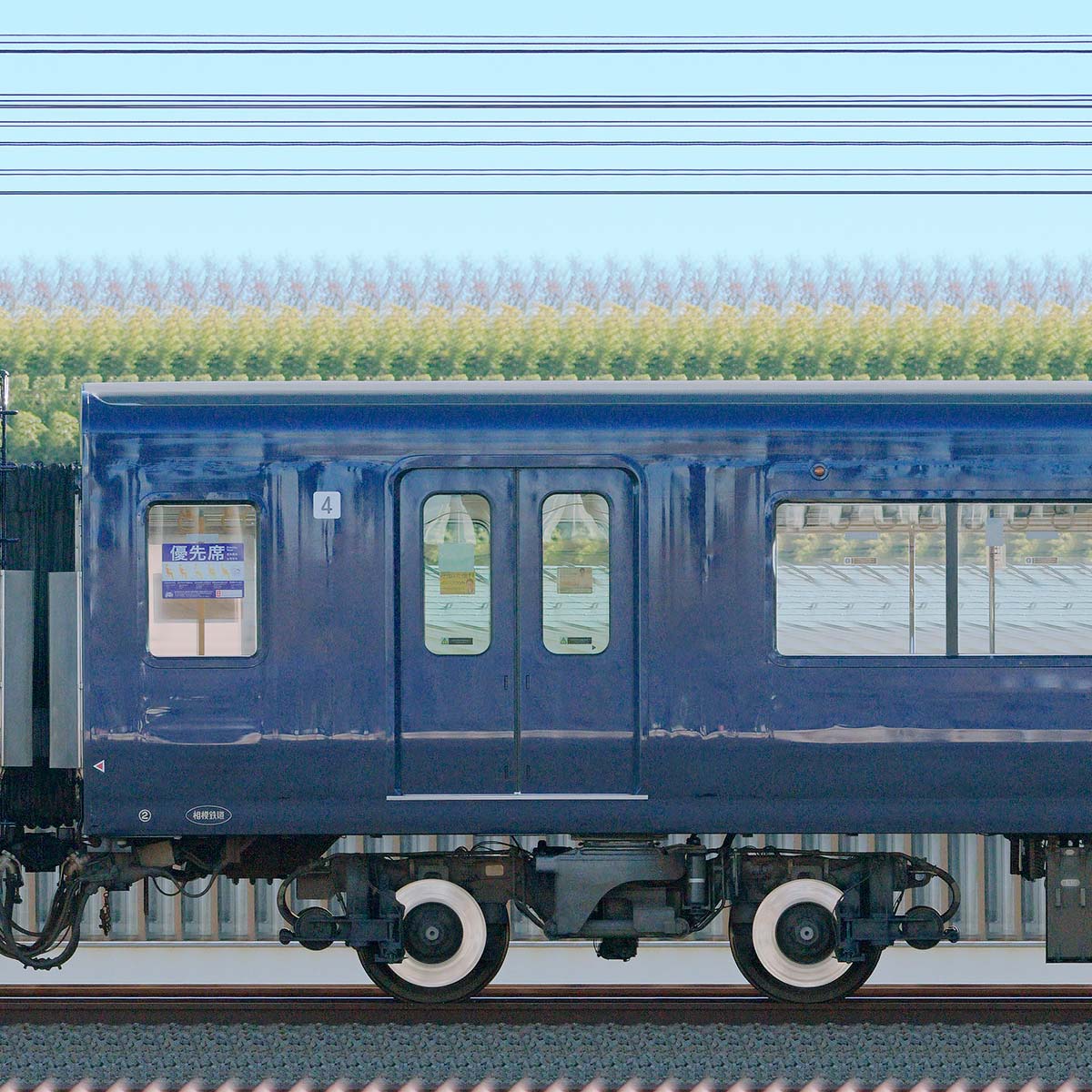 相鉄8000系サハ8617の側面写真｜RailFile.jp｜鉄道車両サイドビューの図鑑