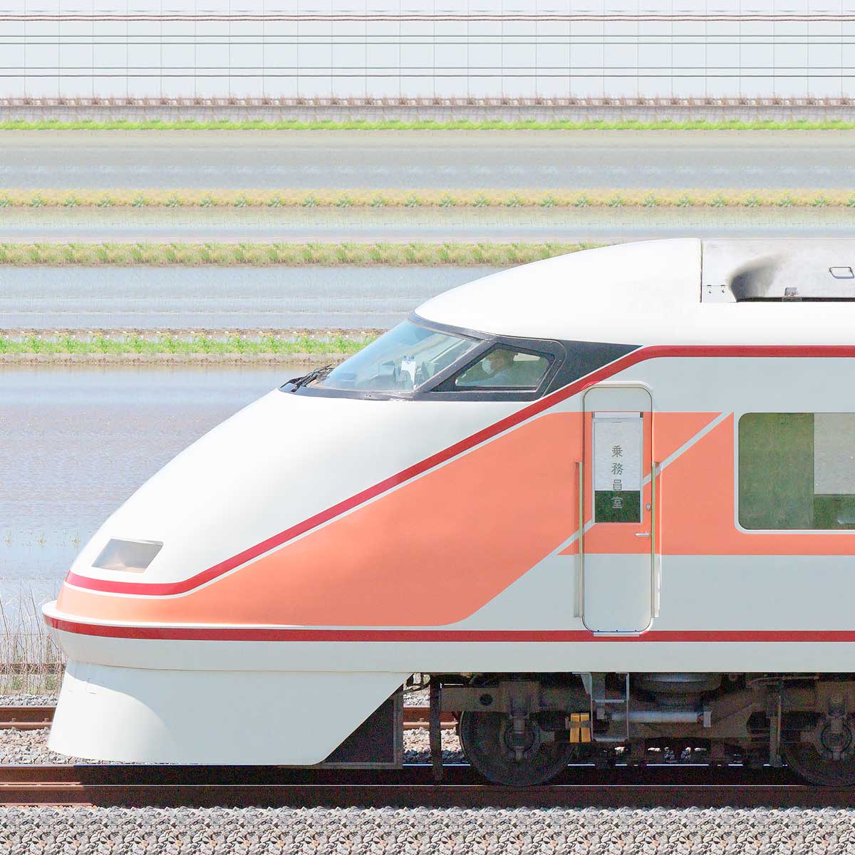 東武100系「スペーシア」モハ102-1（リバイバルカラー）の側面写真