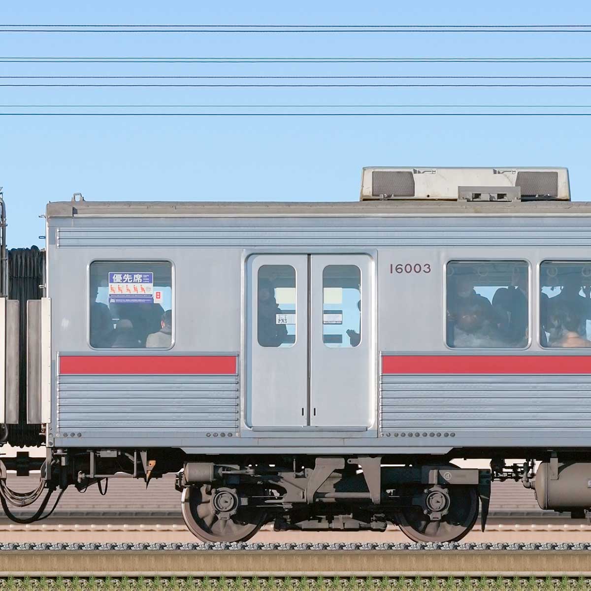 東武10000型サハ16003の側面写真｜RailFile.jp｜鉄道車両サイドビューの図鑑