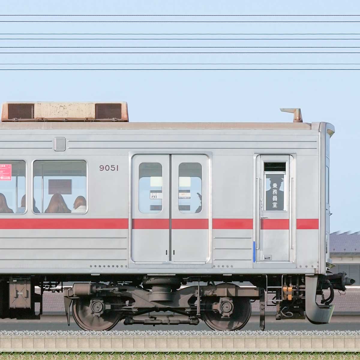 東武9050型クハ9051の側面写真｜RailFile.jp｜鉄道車両サイドビューの図鑑