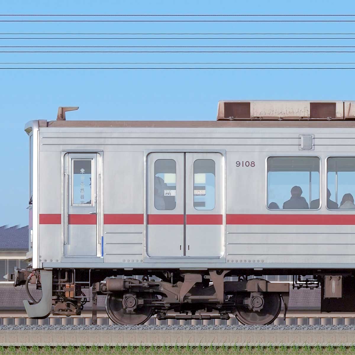 東武9000型クハ9108の側面写真｜RailFile.jp｜鉄道車両サイドビューの図鑑