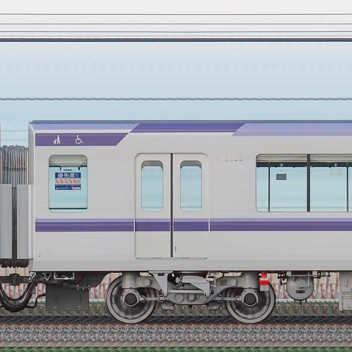 鉄道バラ文字 豊橋鉄道1800系1801編成「ばら号」（奇数側）｜RailFile.jp