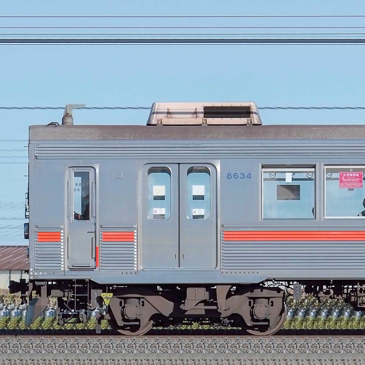 東急8500系8634編成（山側）｜RailFile.jp｜鉄道車両サイドビューの図鑑