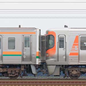 JR東海静岡車両区211系5000番台SS4編成＋313系8000番台S2編成（海側）