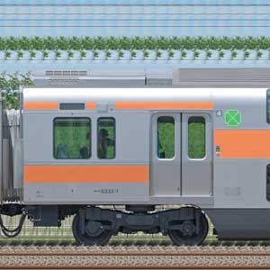 JR東日本 中央快速線 E233系H57編成（グリーン車連結・8両編成試運転・山側）