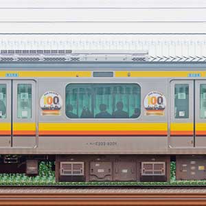 JR東日本E233系8000番台モハE233-8201川崎市市制100周年記念装飾