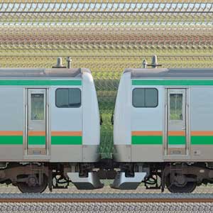JR東日本 国府津車両センター E233系3000番台E-64編成＋E-03編成（山側）
