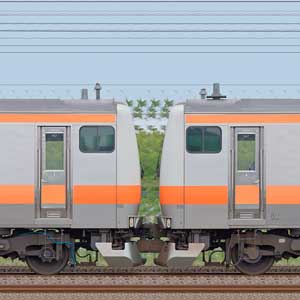 JR東日本 中央快速線 E233系H57編成（グリーン車連結・12両編成試運転・山側）