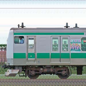 JR東日本 埼京線 E233系7000番台ハエ128編成「乃木坂46『国消国産』ラッピング電車」（海側）