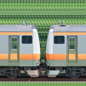 JR東日本 中央快速線 E233系H57編成（グリーン車連結・12両編成試運転・海側）