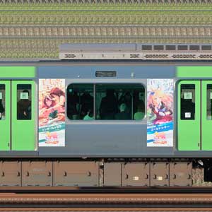 JR東日本 山手線 E235系トウ28編成「ウマ娘 プリティーダービー」2周年記念ラッピング（逆サイド）
