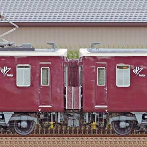 阪急7300系7302編成＋7301編成＋7300編成（西側）