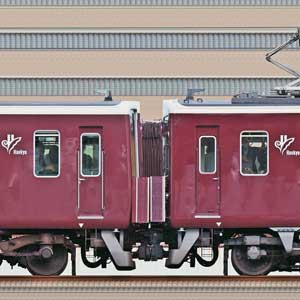 阪急8000系8040編成＋8041編成＋7000系7024編成（山側）