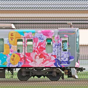 阪神1000系「阪神電車×桃園メトロ連携記念ラッピング列車」1258