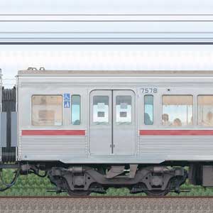 京王7000系（復刻塗装車両）サハ7578