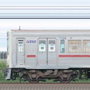 京王7000系7728編成（復刻塗装車両／山側）