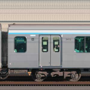 東急3000系サハ3412（リニューアル車）